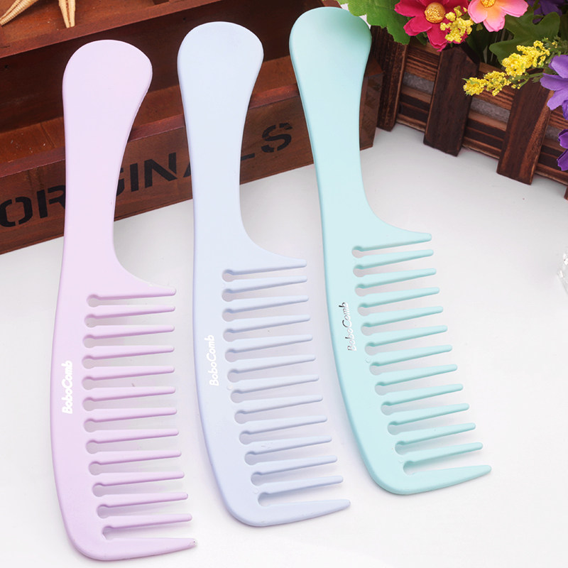 大齿梳宽齿梳卷发梳子内扣塑料防静电梨花头美发梳顺发按摩梳