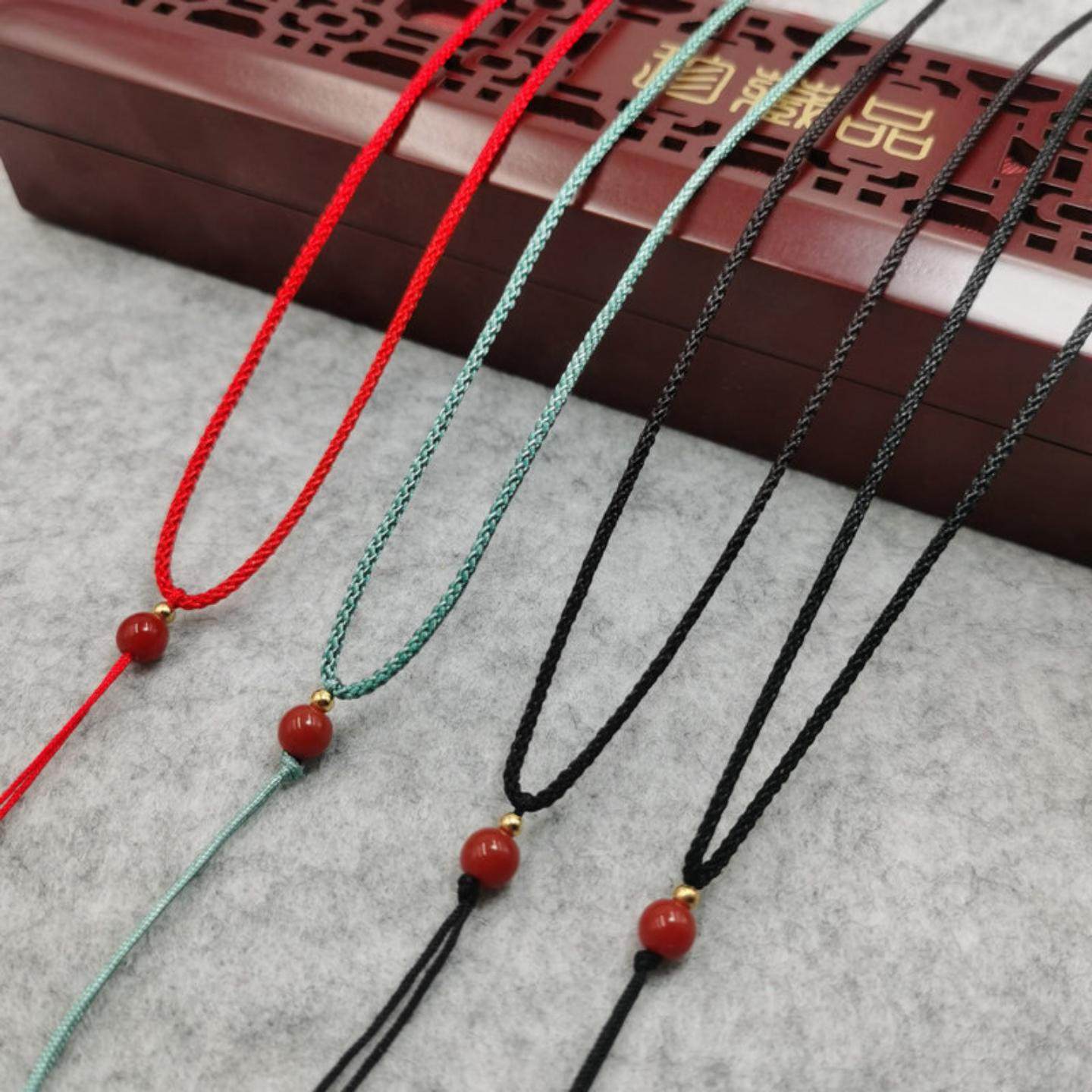 手工编织玉绳吊坠挂脖链