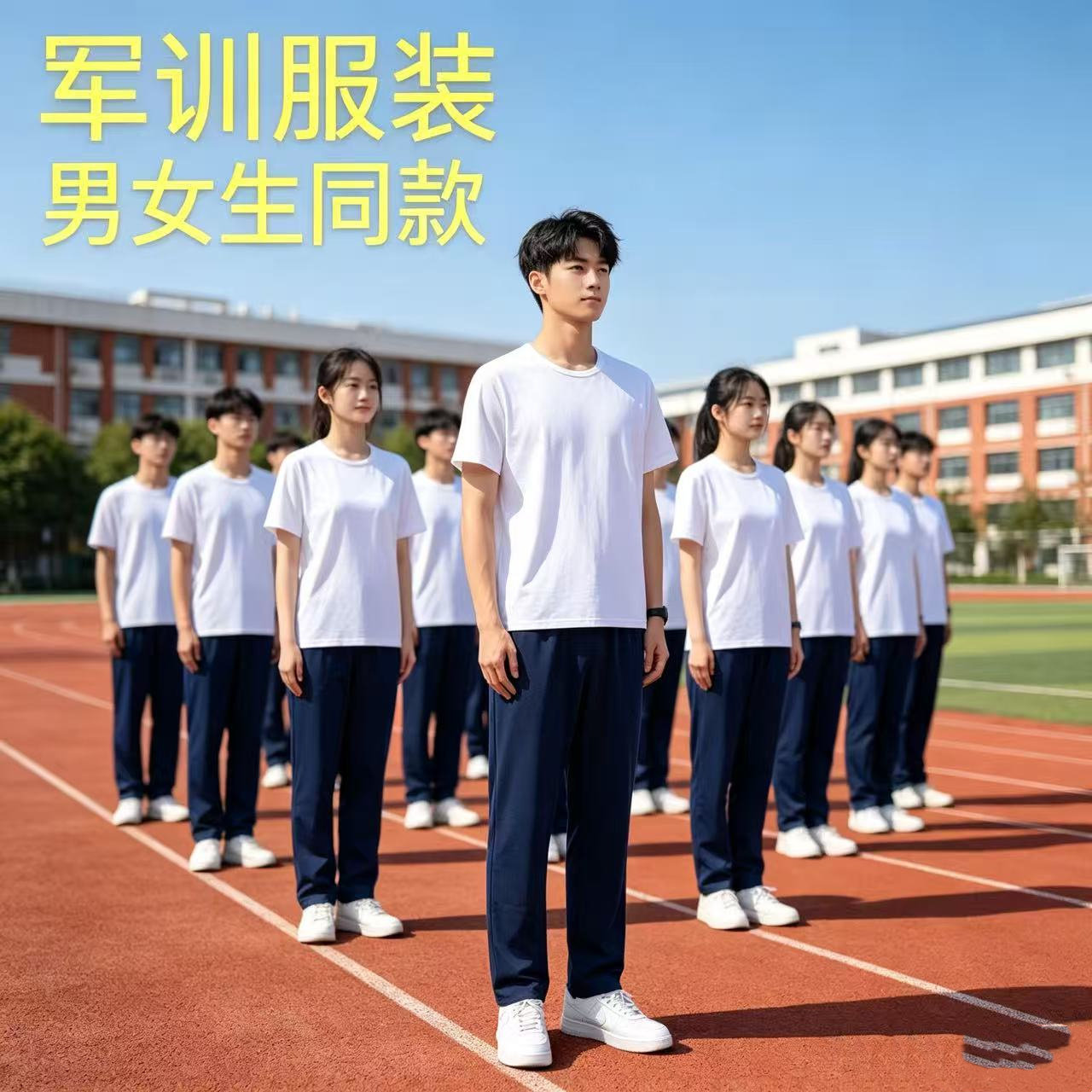 夏季薄款速干男女军训运动套装
