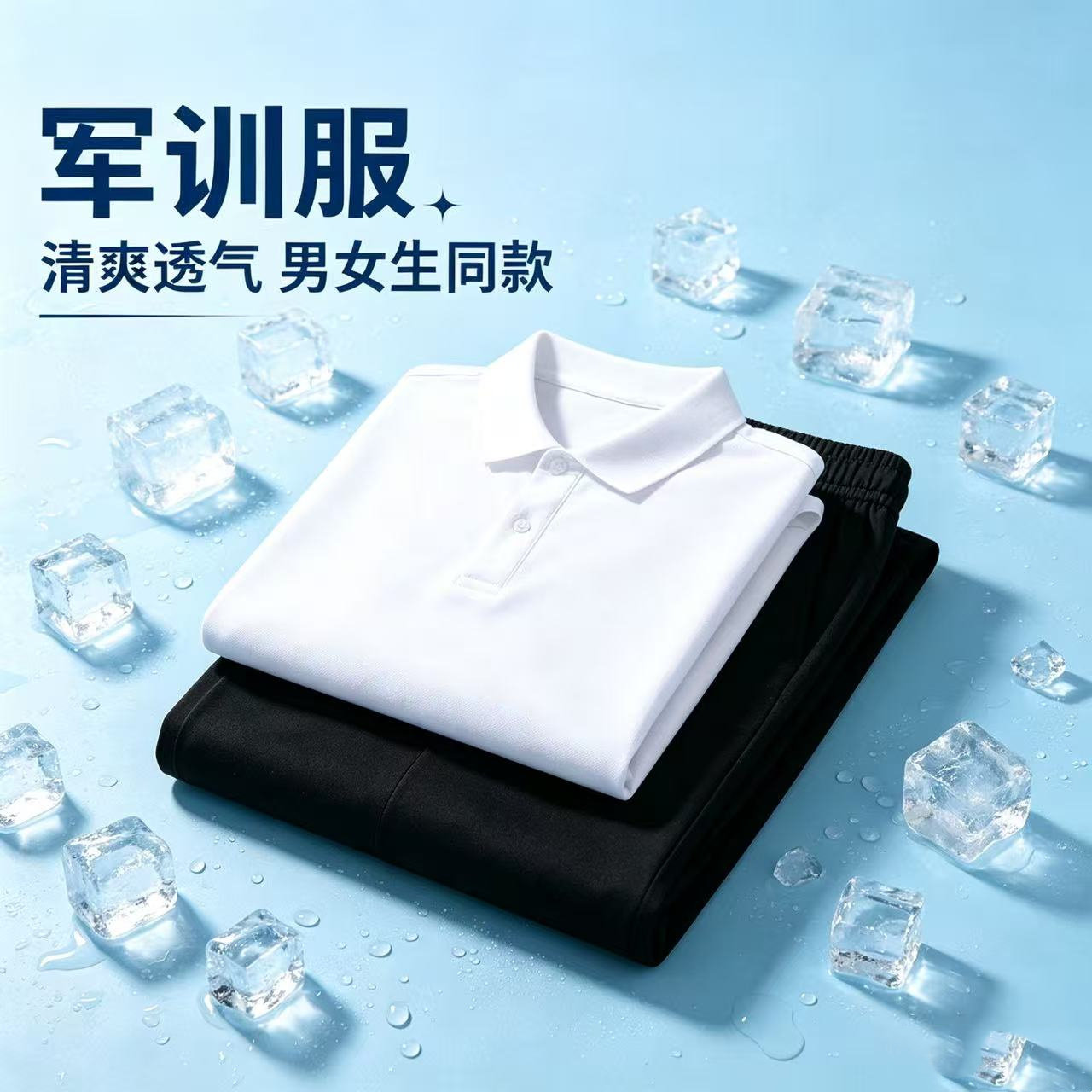 夏季军训速干POLO衫短袖套装