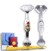 纯银如意999足银银行马年春节礼品投资银条摆件保险公司年庆送礼