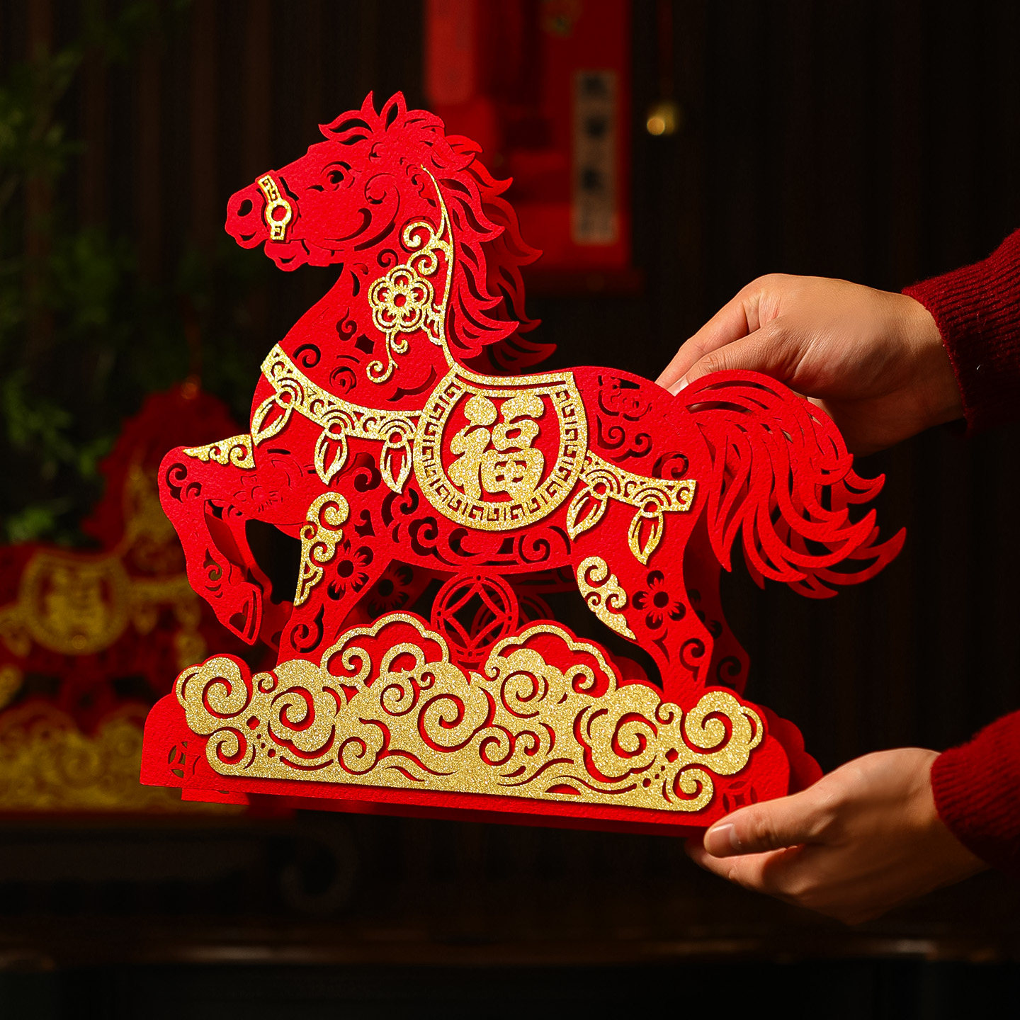 2026新年装饰用品马年创意桌面摆件生肖春节过年氛围布置立体福字,家居饰品,桌面摆件,淘宝优惠券,粉丝福利购,淘宝优惠卷