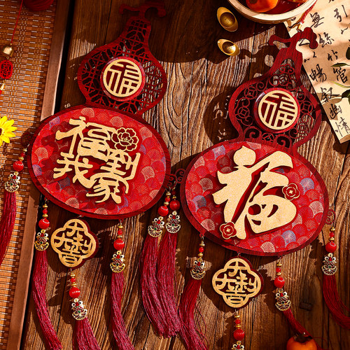 新年装饰品氛围布置高级感入户门