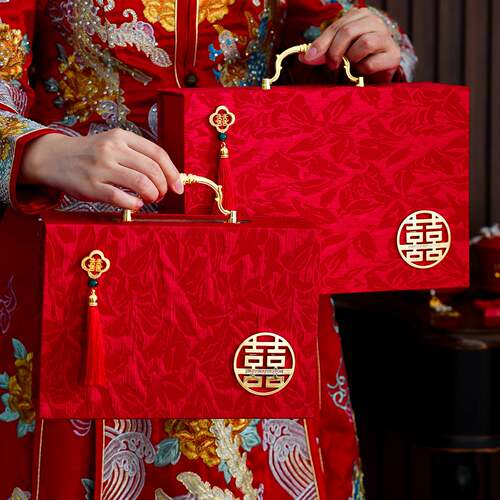 彩礼钱盒子礼金箱订婚彩礼盒结婚