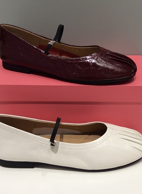 HS263405哈森HARSON正品2026春款褶皱玛丽珍鞋平底温柔风百搭舒适