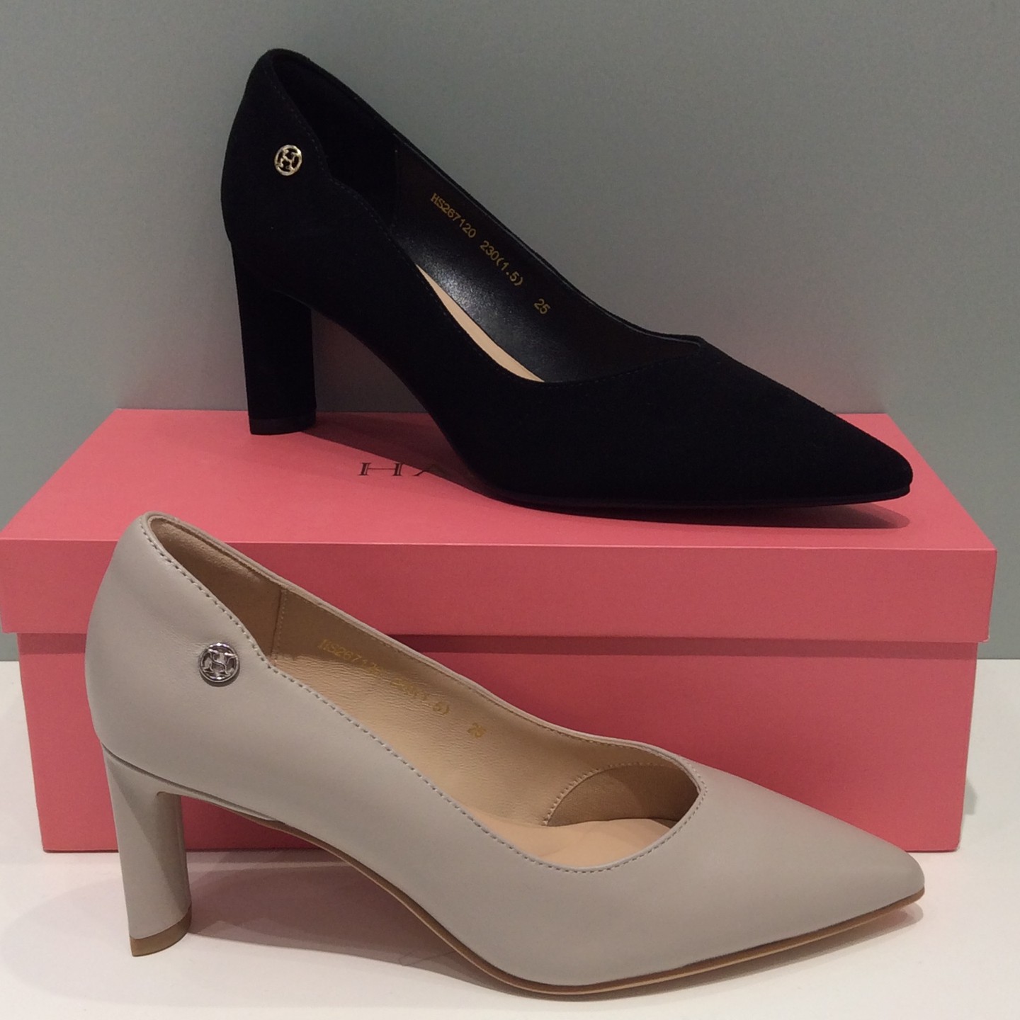 HS267120哈森正品女鞋2026春款简约风尖头粗跟浅口单鞋优雅通勤鞋,女鞋,浅口单鞋,淘宝优惠券,粉丝福利购,淘宝优惠卷