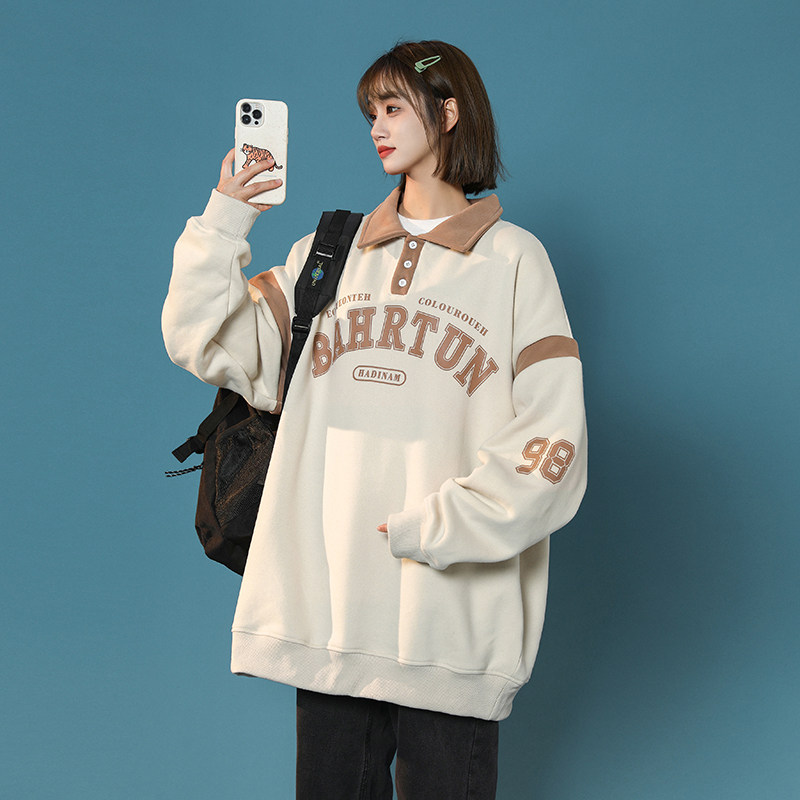 2024年春季新款拼色翻领美式卫衣XZ416-WY32-P60,男装卫衣,星座416