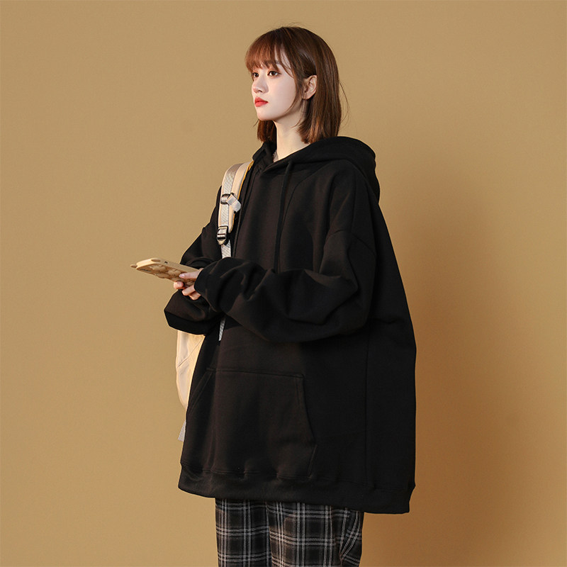 2024年春季奶系色纯色连帽卫衣XZ416-WY18-P40图片