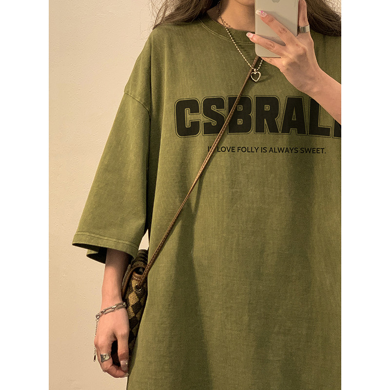 2023年夏季新款美式复古蜡染圆领印花短袖T恤XZ415-DT203-P38，男装T恤，星座416