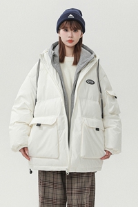 2024年冬季假两件PU皮白鸭绒羽绒服XZ416-YR2008-P278图片