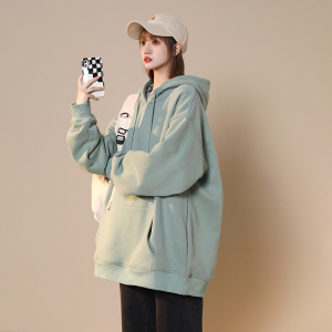 2024年春季奶系色纯色连帽卫衣XZ416-WY18-P40图片