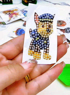 儿童钻石贴画教程3-6岁卡通公主幼儿园手工diy制作材料包女孩礼物