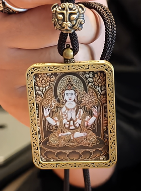 西藏唐卡吊坠非手绘十二生肖八大守护神景区佛系纪念品厂家