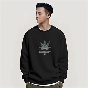 香港潮牌陈伟霆圆领套头卫衣男秋冬新款重磅纯棉创意时尚潮流上衣