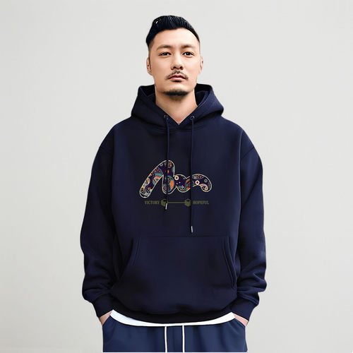 香港潮牌余文乐重磅连帽卫衣男士秋冬季日系复古纯棉加绒宽松外套