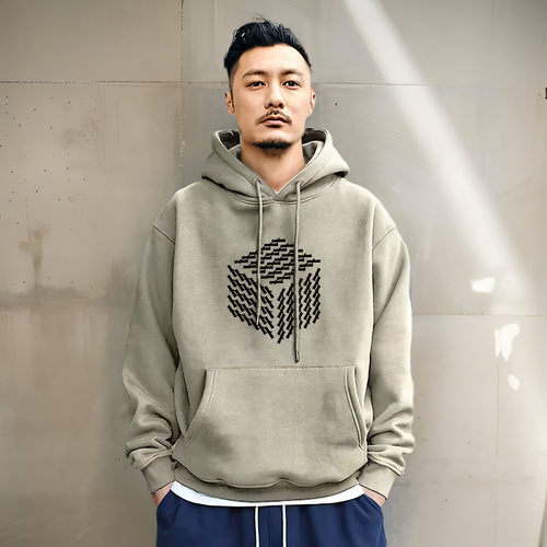 大红色宽松男士加绒纯棉卫衣爆款