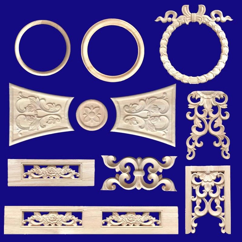 东阳木雕欧式花片家具柜门装饰