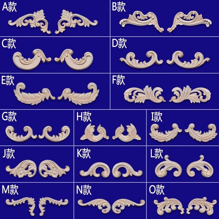 东阳木雕角花欧式柜门背景墙装饰