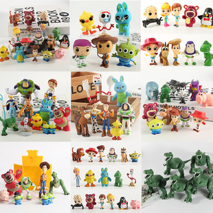 卡通玩具总动员公仔胡迪巴斯骑警三眼怪桌面摆件模型手办盲盒玩具