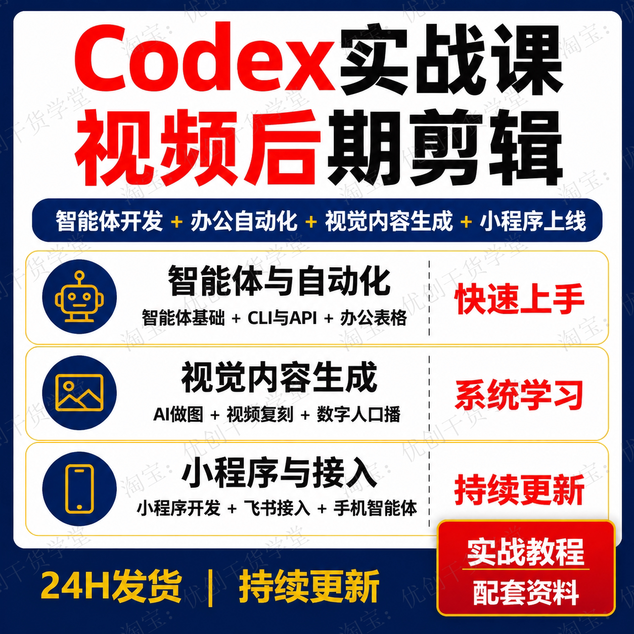 CODEX落地实操课AI自动化工作流智能体小程序办公视频实战教程