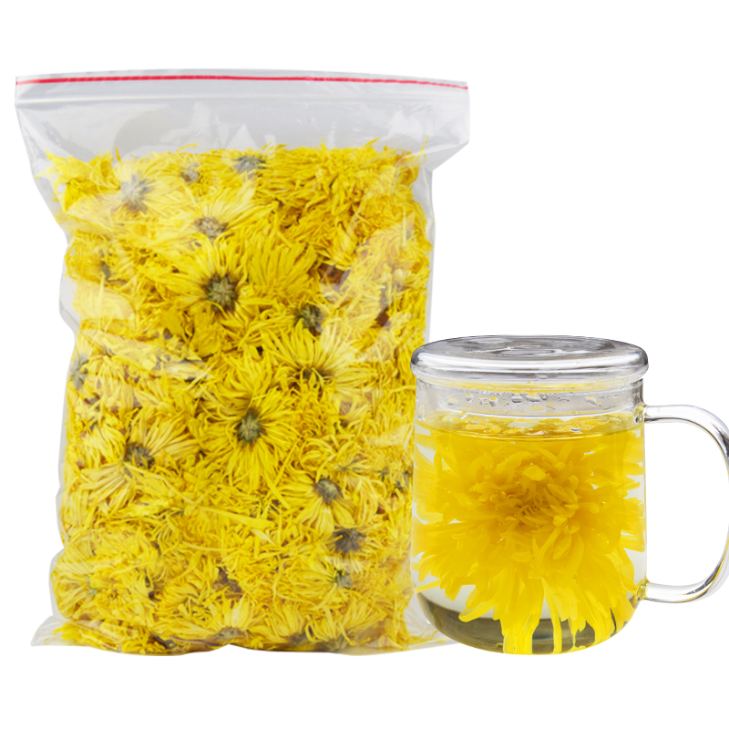 金丝黄菊菊花茶黄菊一朵一杯一斤包邮花草茶散装大花黄山贡菊茶叶