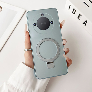 适用荣耀x50磁吸支点手机壳honorx50gt新款磨砂防摔外壳x50pro高级感全包镜头x50i商务男女超薄简约保护套软