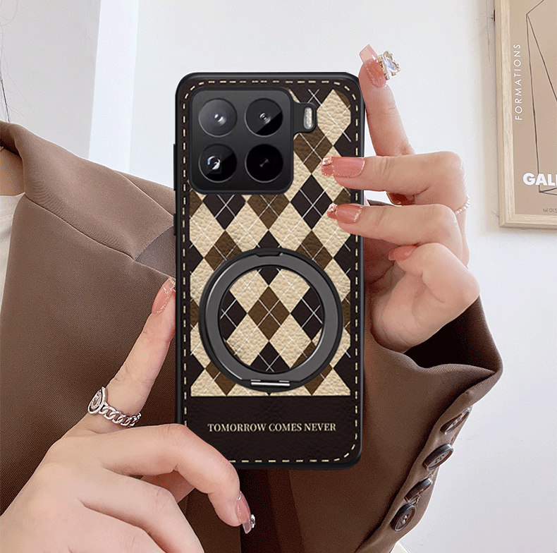 适用小米17手机壳潮牌皮质15pro新款磁吸支架xiaomi保护套欧美风米14高级感全包防摔14por软边奢华男女款外壳