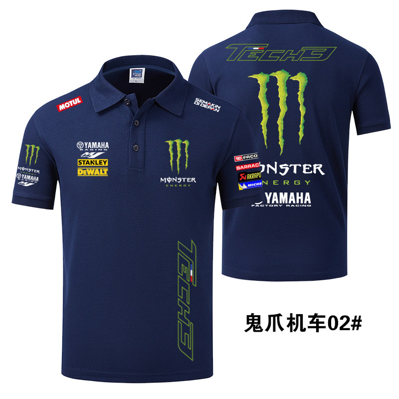 鬼爪机车F1车队衣服短袖T恤车迷服夏休闲男POLO衫赛车服体恤定制