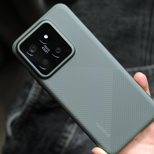 适用小米14手机壳13Ultra超薄几何纹磨砂Pro保护套简约透明立体感波纹散热全包大孔镜头硬壳高档级设计师款潮