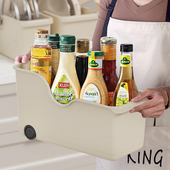 橱柜收纳盒滚轮盒厨房装 3个 锅具盘子油壶用品全新升级承重更大