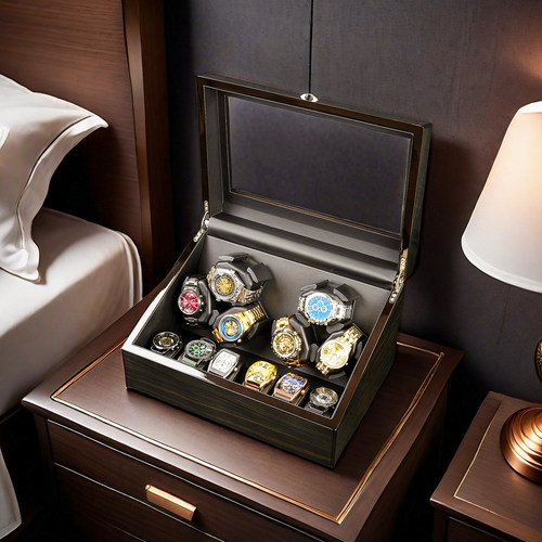 檀韵致远黑胡桃自动摇表器包邮