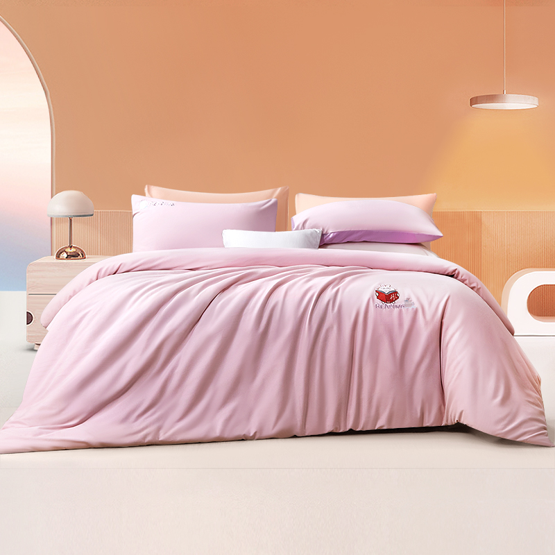 富安娜全棉纯棉磨毛四件套秋冬款