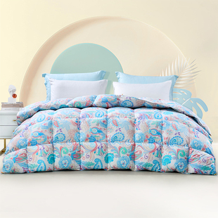 富安娜家纺官方品牌店官网正品羽绒被白鹅绒四季被加厚被褥冬季保