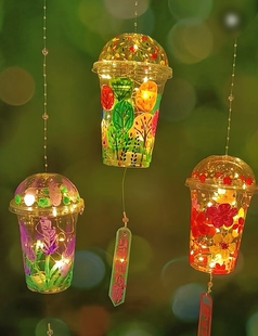 幼儿园手工diy创意塑料瓶灯笼国庆节儿童益智玩具材料包