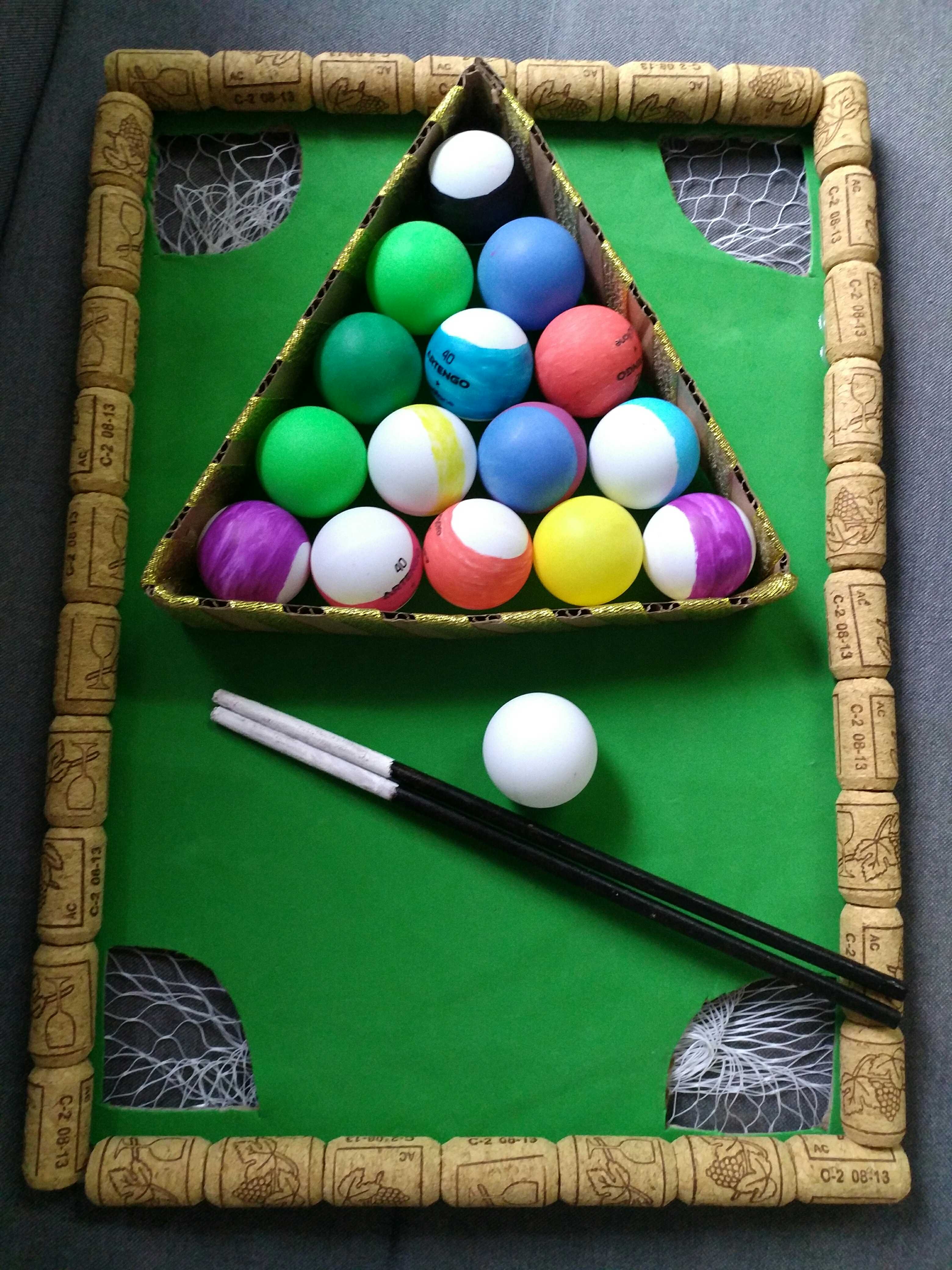 手工台球桌diy 体育类废物利用 幼儿旧物制作