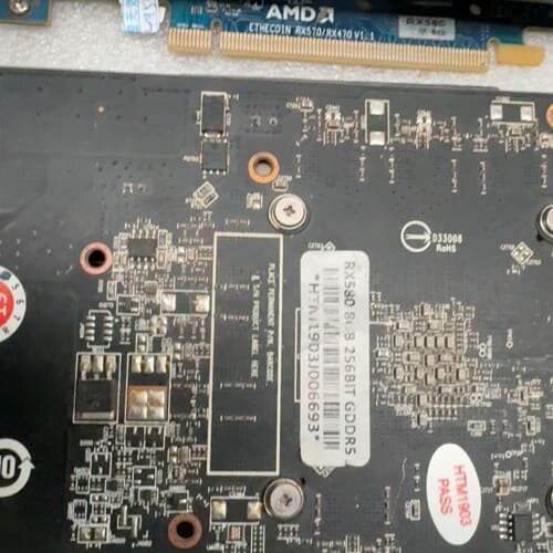 拆机 RX580 8G显卡 d5显存拆机下来 实物图 使用无--议价商品