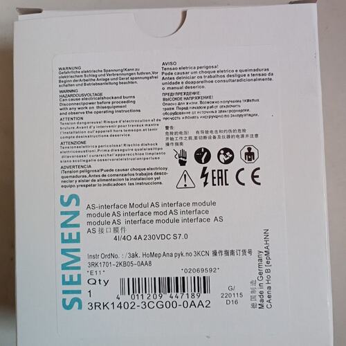 西门子AS接口模块 3RK1402-3CG00-0AA2--议价商品