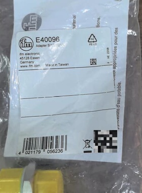 德国IFM易福门 E40096 连接器 全新原装正品--议价商品