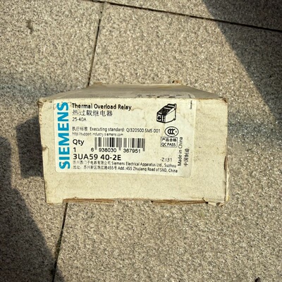 西门子热过载继电器 3UA5940-2E，25-40A，苏州--议价商品