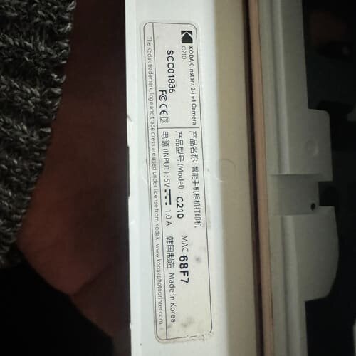 柯达C-210 一次成像相机 数码拍立得 带屏幕预览打印--议价商品