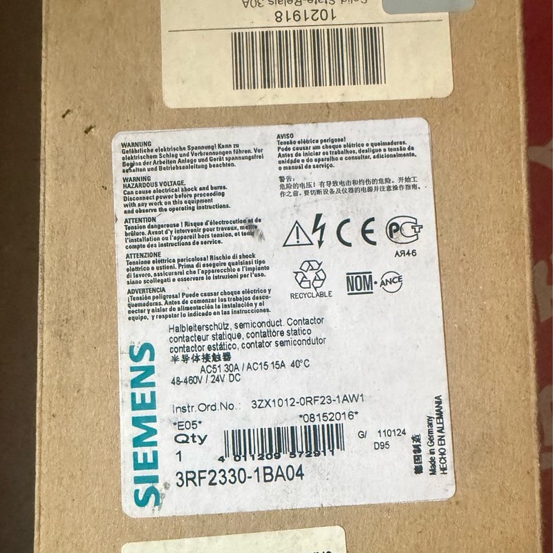 西门子3RF2330-1BA04固态继电器，全新原装，带原包--议价商品