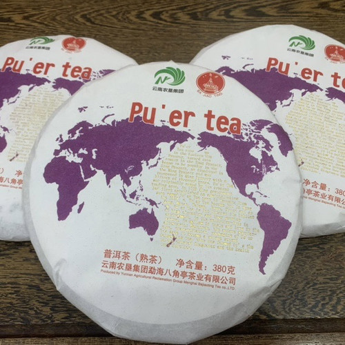 2016Puertea十年纪念八角亭熟茶380g干仓茶香春茶发酵适度甘甜