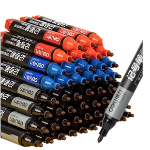 得力(deli) 记号笔马克笔物流用书写粗笔红蓝黑色油性大记号笔标记笔箱头笔物流打包笔MARK大头笔装箱笔