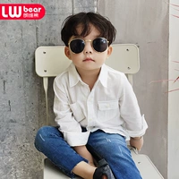 Áo trẻ em mùa thu 2019 áo trẻ em nam nhỏ trẻ em áo dài tay áo sơ mi trắng phiên bản Hàn Quốc của em bé thủy triều - Áo sơ mi áo sơ mi bé gái