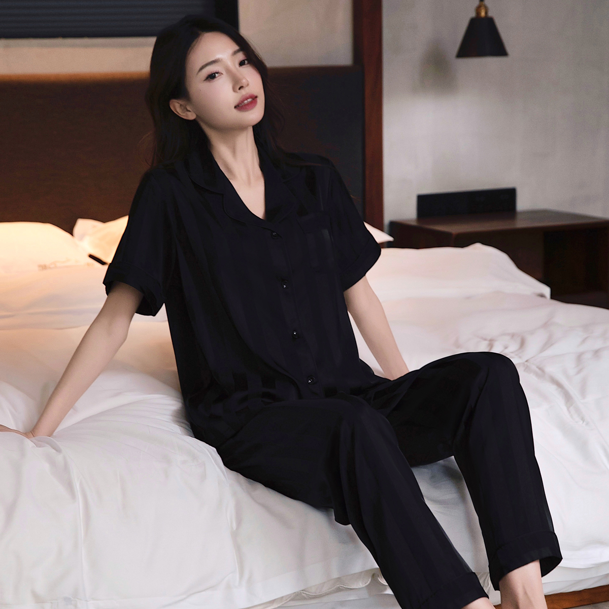 2023年新款睡衣女夏季ins风丝绸