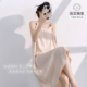 女吊带冰丝睡裙纯欲风居家服自带胸垫 裙子薄款 乐姿梦凉感韩版 夏款