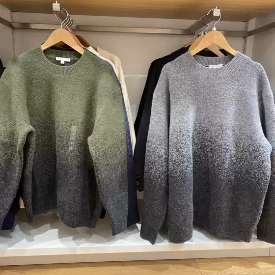 Fitting Room Production 2024 Autumn and Winter Soufflé Round Neck Soft Knitwear Long-Sleeved Sweater K471995