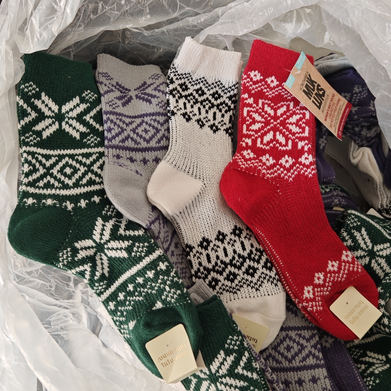 外贸雪尼尔秋冬款加厚保暖中筒袜女双针双路袜子百搭堆堆袜