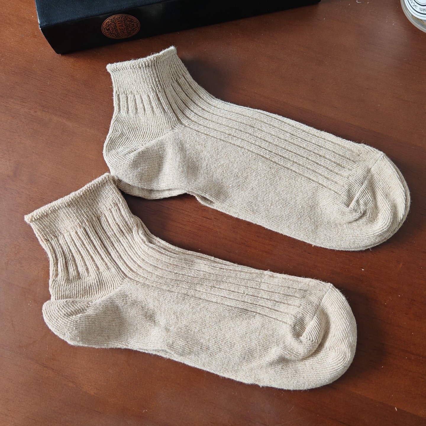 天然亚麻双针男女袜原色无染色吸汗透气干爽竖条纹短袜春夏,女士内衣/男士内衣/家居服,短袜,淘宝优惠券,粉丝福利购,淘宝优惠卷