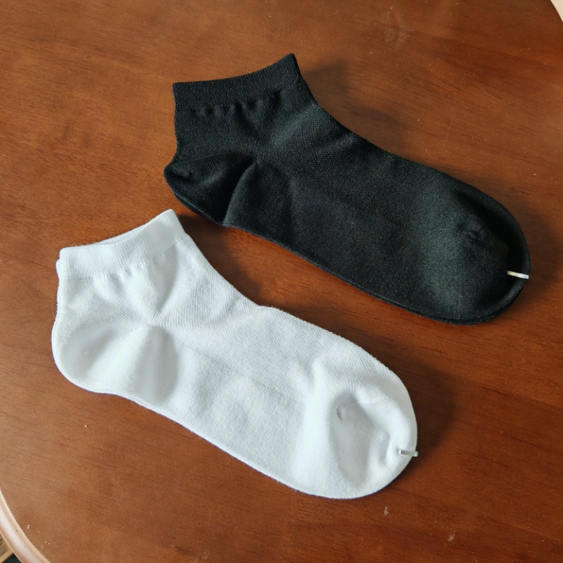 夏薄款袜子竹纤维男女网眼纯色船袜短筒踝袜透气舒适无骨袜头